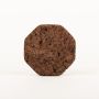 Achteckiger Press Korkuntersetzer MANARA, dunkel, 1,8cm, Ø21cm