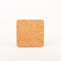 Quadratischer Press Korkuntersetzer MANARA, natur, 15x15x1,5cm