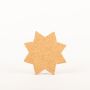 Sternförmiger Press Korkuntersetzer MANARA, natur, 1,5cm, Ø19,5cm