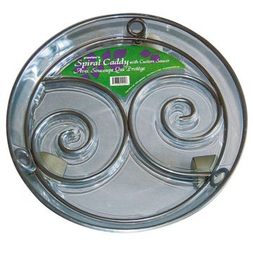 Runder Blumentopf Untersetzer DUNIK aus Kunststoff, outdoor, Motiv, Rollen, grau, 9cm, Ø32cm