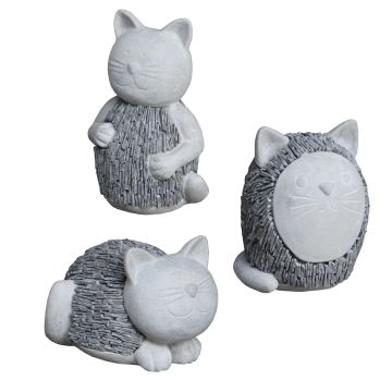Tierfigur Katze KAILUA, 31 Stück, Zement, outdoor, grau, 20x18x25cm, 21x19x34cm Tierfigur Katze KAILUA, 31 Stück, Zement, outdoor, grau, 20x18x25cm, 21x19x34cm