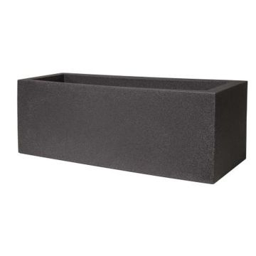 Rechteckiger Blumenkasten NALTIS aus Kunststoff, dunkelgrau, 100x40x40cm Rechteckiger Blumenkasten NALTIS aus Kunststoff, dunkelgrau, 100x40x40cm