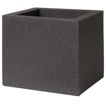 Pflanztopf TALVEN aus Kunststoff, schwarz, 50x50x50cm Pflanztopf TALVEN aus Kunststoff, schwarz, 50x50x50cm