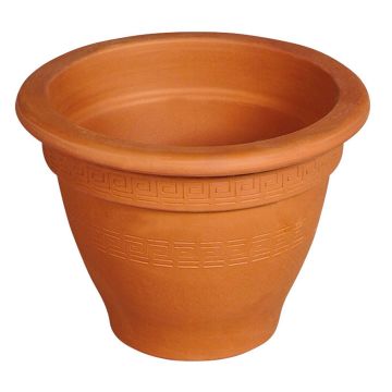 Terrakotta Blumentopf MIRVAL mit antikem Muster, outdoor, 37cm, Ø53cm Terrakotta Blumentopf MIRVAL mit antikem Muster, outdoor, 37cm, Ø53cm