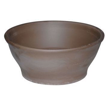 Terrakotta Pflanzschale MARZANO, patiniert, braun, 14cm, Ø32cm