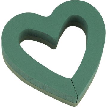 OASIS® Nasssteckschaum Herz offen, Hochzeitsdeko, Foam Frames Hartschaumboden, grün, 25x24x6cm OASIS® Nasssteckschaum Herz offen, Hochzeitsdeko, Foam Frames Hartschaumboden, grün, 25x24x6cm