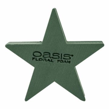 OASIS® Nasssteckschwamm Stern, Bioline Holzunterlage, grün, 40x40x5,5cm