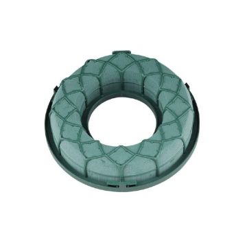 OASIS® Ideal Nasssteckschaum Ring mit Kunststoffboden, Gitter, grün, 4cm, Ø18cm