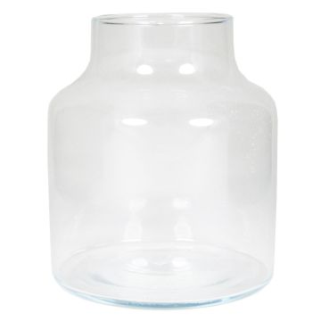 Blumenvase SIARA aus Glas, klar, 20cm, Ø16,8cm