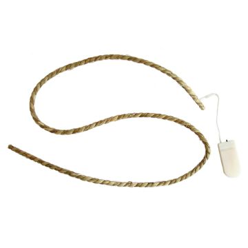 Gras Dekoseil ARNAR mit warm-weißer Lichterkette, beige, 90cm, Ø0,5cm