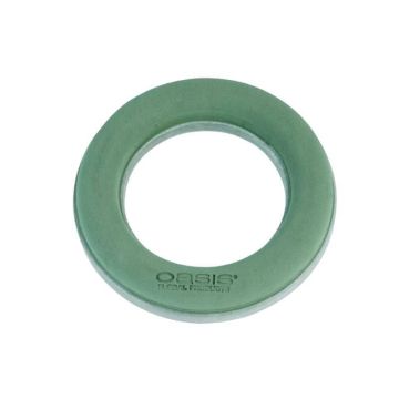 OASIS® Nasssteckschwamm Ring, EcoBase Hartschaumboden, grün, 4cm, Ø25cm