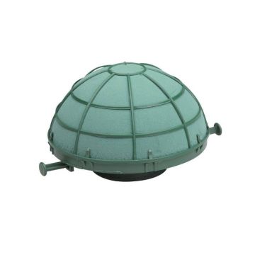 OASIS® Nasssteckschaum für Auto Corso, Hochzeitsdeko, Kunststoffunterlage, Gitter, mit Saugnapf, grün, 13cm, Ø20cm