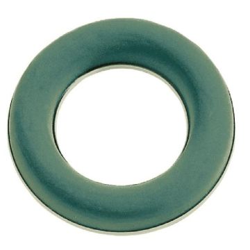 OASIS® Ideal Frischblumensteckschaum Ring in Papercompound Schale, grün, 2,5cm, Ø17cm