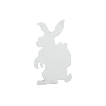Osterdeko Silhouette Osterhase HOPPEL, weiß, 60cm