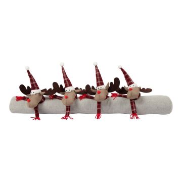 Weihnachtlicher Türluftblocker AMENYO mit Rentieren, grau, 90x15x15cm Weihnachtlicher Türluftblocker AMENYO mit Rentieren, grau, 90x15x15cm