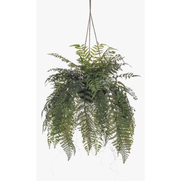 Kunst Schwertfarn Frauenhaarfarn MAXROL, Erdballen, Wurzeln, hängend, grün, 85cm