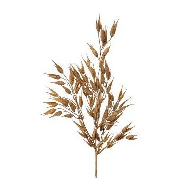 Künstlicher Zweig Glatthafer SNOLHE mit Ähren, braun, 65cm