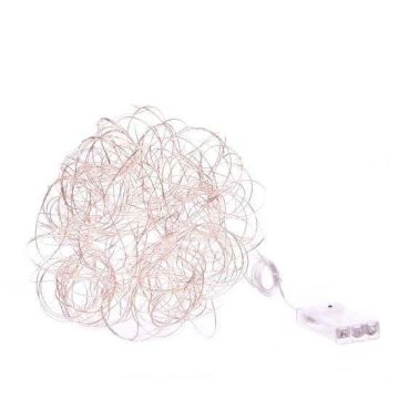 Lichterkette Curly FLORIANE, gold, 25 LEDs, Batterie, Ø20cm