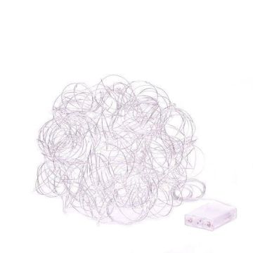 Lichterkette Curly FLORIANE, silber, 25 LEDs, Batterie, Ø20cm