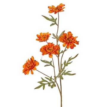 Kunstzweig Chrysantheme PRUDENCE, Eco Collection, orange-gelb, 75cm, Ø5-6,5cm