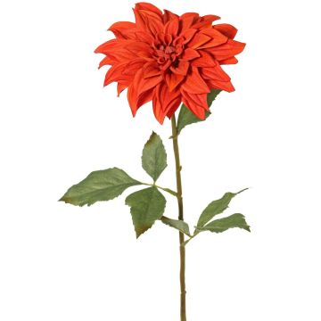 Kunst Dahlie PHILLIPPA, Eco Collection, rot-orange, 65cm, Ø15cm