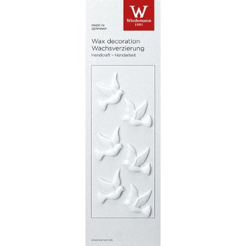 Wachsornament Taubenpaar ARIANNA, 3 Paare, weiß, 2,5x2cm Wachsornament Taubenpaar ARIANNA, 3 Paare, weiß, 2,5x2cm