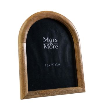 Bilderrahmen aus Mangoholz HILDOR, Bogen Form, braun, 22,5x17,5x2cm