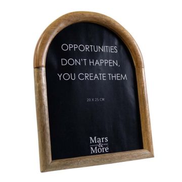 Bilderrahmen aus Mangoholz HILDOR, Bogen Form, braun, 27,5x22x2cm