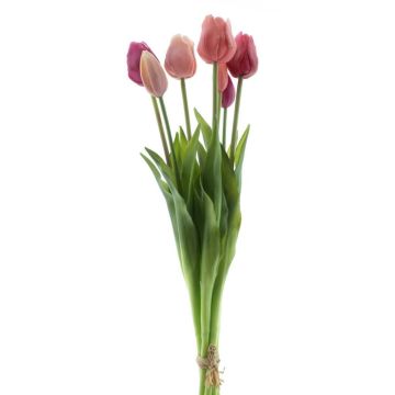 Kunst Tulpenstrauß Mix LONA, rosa-pink-creme, 45cm, Ø20cm