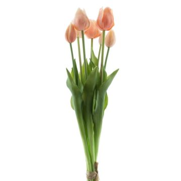 Kunst Tulpenstrauß Mix LONA, pfirsich-orange, 45cm, Ø20cm