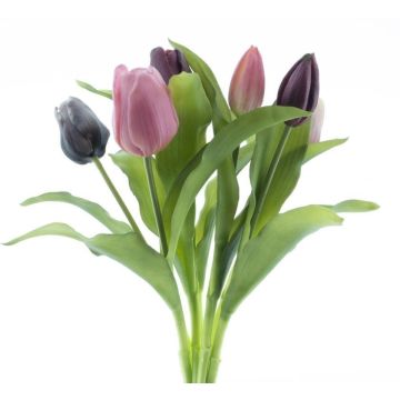 Kunst Tulpenstrauß Mix LONA, mauve-violett, 30cm, Ø20cm Kunst Tulpenstrauß Mix LONA, mauve-violett, 30cm, Ø20cm