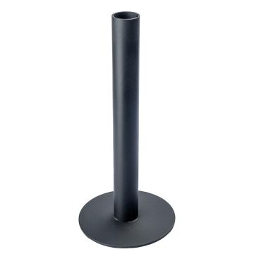 Metall Kerzenständer HILARIUS für Stabkerzen bis 2,5cm, schwarz, 16cm, Ø10cm Metall Kerzenständer HILARIUS für Stabkerzen bis 2,5cm, schwarz, 16cm, Ø10cm