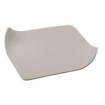 Rechteckiger Kerzenuntersetzer EMMELINE aus Metall, schlamm,12x9cm