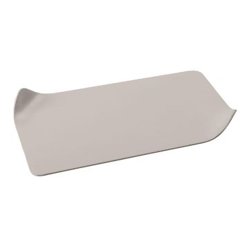 Rechteckiger Kerzenuntersetzer EMMELINE aus Metall, schlamm,18x10cm