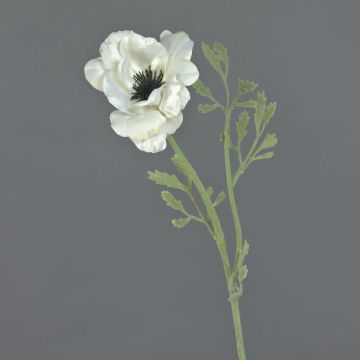 Kunstblume Anemone OKAPI, weiß, 55cm, Ø10cm