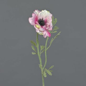 Kunstblume Anemone OKAPI, rosa-weiß, 55cm, Ø10cm