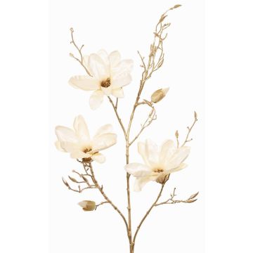 Textil Magnolienzweig LEAFY, creme-gold, 115cm