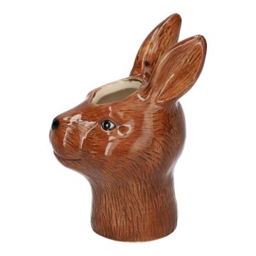 Einzelblumenvase Kaninchen BUNCHY aus Keramik, braun, 7,5x7x10cm