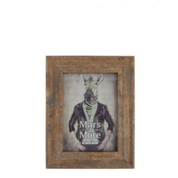 Holz Bilderrahmen ESKIL, bedruckt, braun, 17,5x12,5x2cm