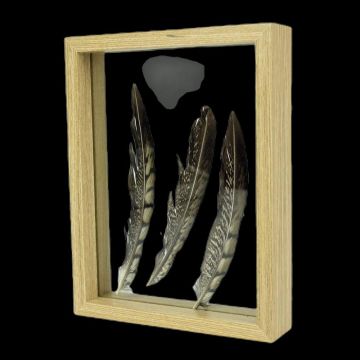 Holz Doppelglasrahmen NIELAS, braun, 35x27,5x5cm