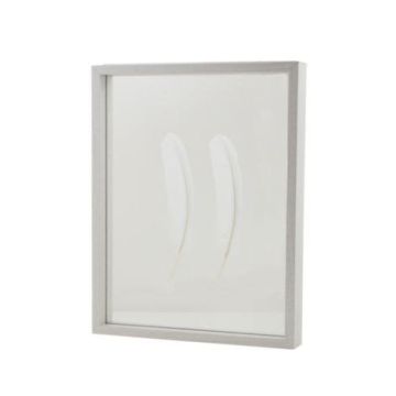 Holz Doppelglasrahmen NIELAS, weiß, 35x27,5x5cm