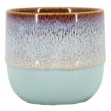 Keramik Übertopf ULMUS mit Farbverlauf, hellblau, 8cm, Ø8cm Keramik Übertopf ULMUS mit Farbverlauf, hellblau, 8cm, Ø8cm
