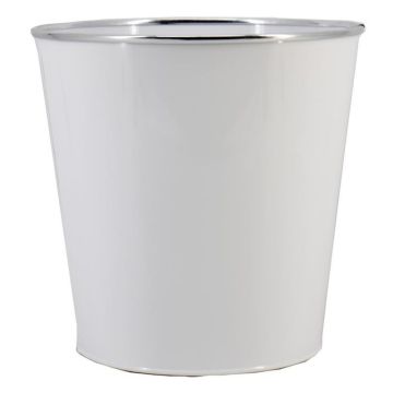 Zink Übertopf FYNAS, weiß, 24cm, Ø24cm