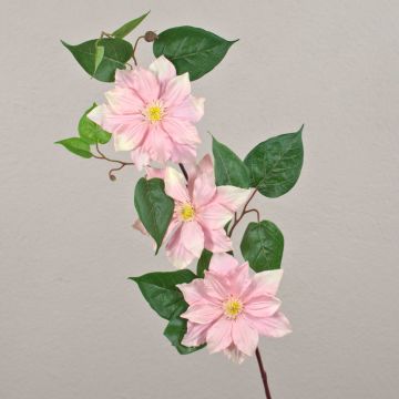 Textilblume Waldrebe SALIYA, rosa-weiß, 80cm, Ø14cm
