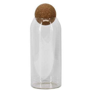 Vorratsglas SEGGY mit Korkkugel, klar, 24cm, Ø9cm