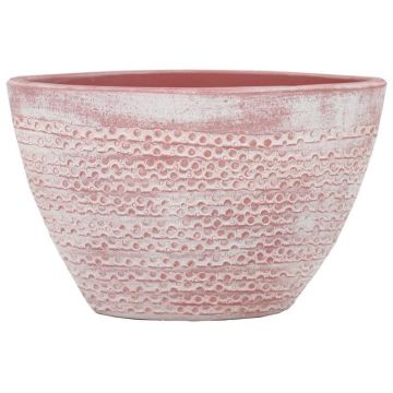 Ovaler Keramiktopf DOMANO, gesprenkelt, rosa, 32x17x20cm Ovaler Keramiktopf DOMANO, gesprenkelt, rosa, 32x17x20cm