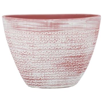 Ovaler Keramiktopf DOMANO, gesprenkelt, rosa, 39x18x28cm Ovaler Keramiktopf DOMANO, gesprenkelt, rosa, 39x18x28cm