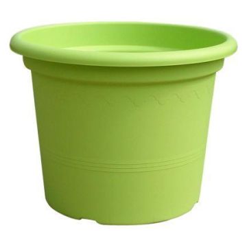 Runder Pflanztopf URMINA aus Kunststoff, mit Löchern, apfelgrün, 23cm, Ø30cm Runder Pflanztopf URMINA aus Kunststoff, mit Löchern, apfelgrün, 23cm, Ø30cm