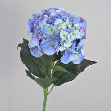 Kunstblume Hortensie ANGELINA, blau-violett, 70cm, Ø23cm