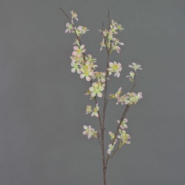 Deko Apfelblütenzweig LOUISA, blühend, rosa-weiß-grün, 80cm, Ø3-4cm